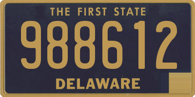 DE license plate 988612