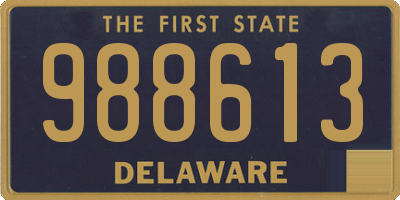 DE license plate 988613