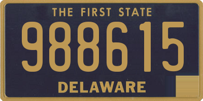 DE license plate 988615