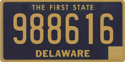 DE license plate 988616