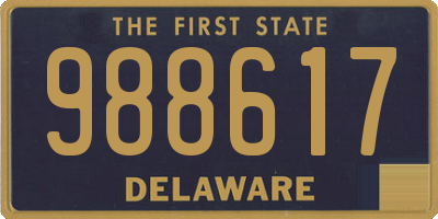 DE license plate 988617