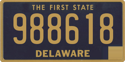 DE license plate 988618