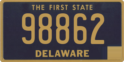 DE license plate 98862