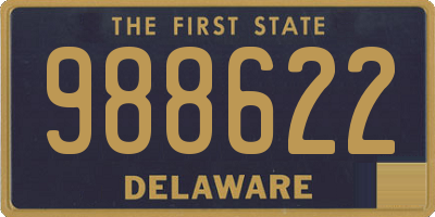 DE license plate 988622