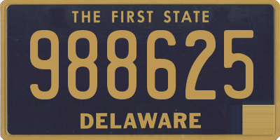 DE license plate 988625