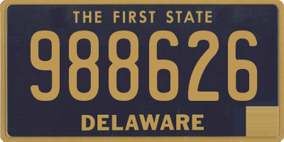 DE license plate 988626