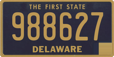 DE license plate 988627