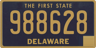 DE license plate 988628