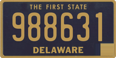 DE license plate 988631