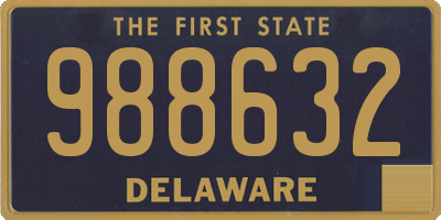 DE license plate 988632