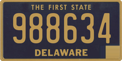DE license plate 988634