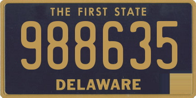 DE license plate 988635