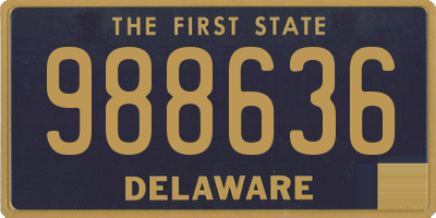 DE license plate 988636