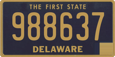 DE license plate 988637