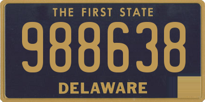 DE license plate 988638