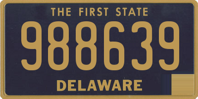 DE license plate 988639