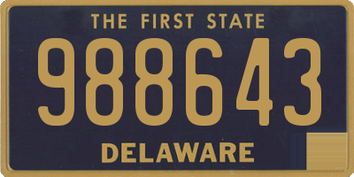 DE license plate 988643