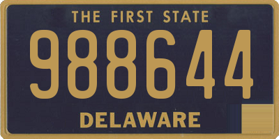 DE license plate 988644