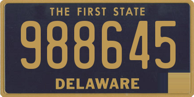 DE license plate 988645