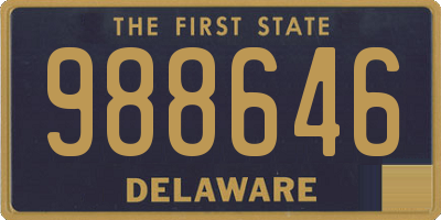 DE license plate 988646