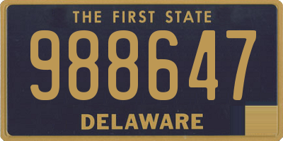 DE license plate 988647