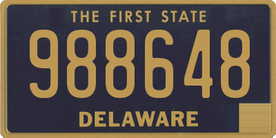 DE license plate 988648