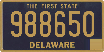 DE license plate 988650