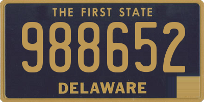 DE license plate 988652