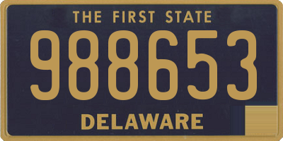 DE license plate 988653