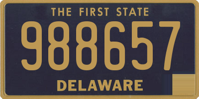 DE license plate 988657