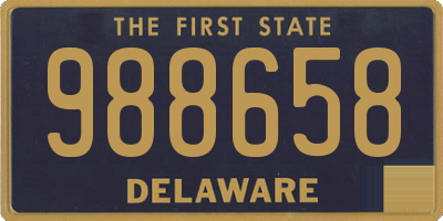 DE license plate 988658