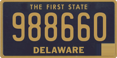 DE license plate 988660