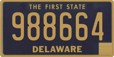 DE license plate 988664