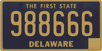 DE license plate 988666