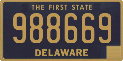 DE license plate 988669