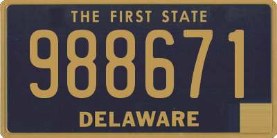DE license plate 988671