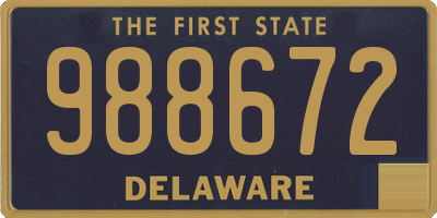 DE license plate 988672