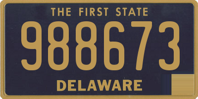 DE license plate 988673