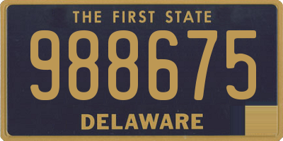 DE license plate 988675