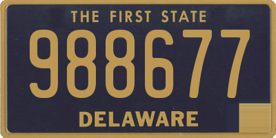 DE license plate 988677