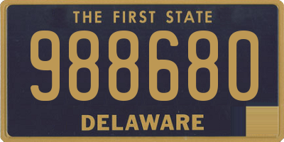 DE license plate 988680