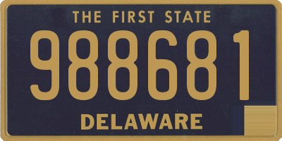 DE license plate 988681