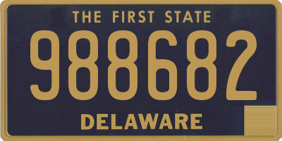 DE license plate 988682