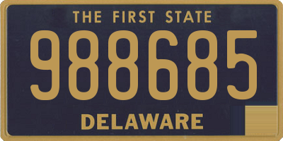 DE license plate 988685