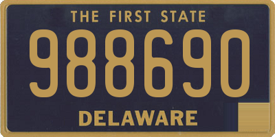 DE license plate 988690