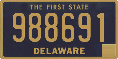 DE license plate 988691