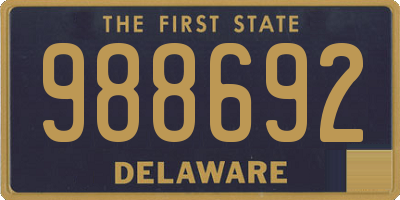 DE license plate 988692