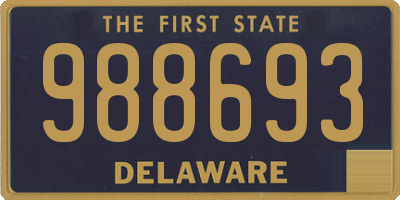 DE license plate 988693