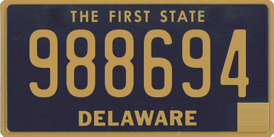 DE license plate 988694