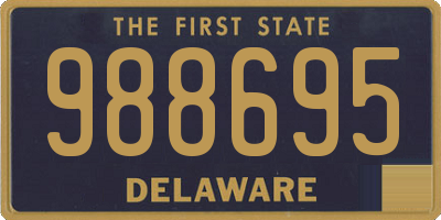 DE license plate 988695